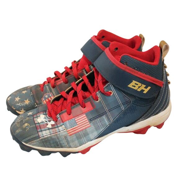 Under Armour Harper Big Kids Size 5.5Y Baseball Cleats 3023445-400 USA - Picture 1 of 9